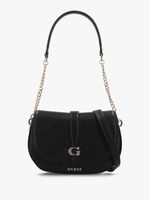Carrie Flap Black Shoulder Bag