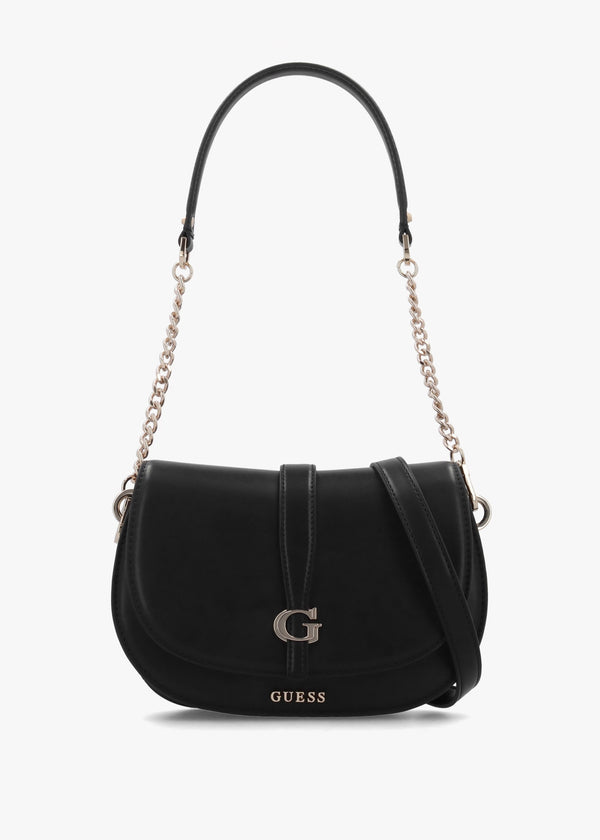 Carrie Flap Black Shoulder Bag