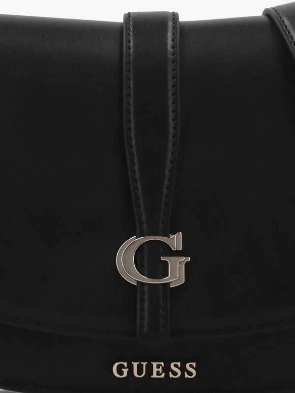 Carrie Flap Black Shoulder Bag