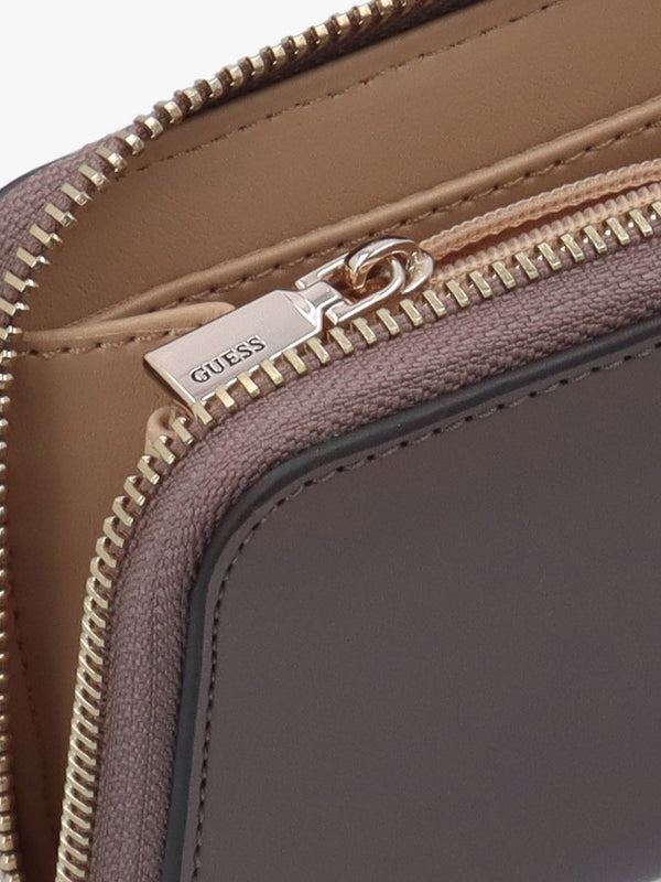 Jane Medium Dark Taupe Zip Around Wallet