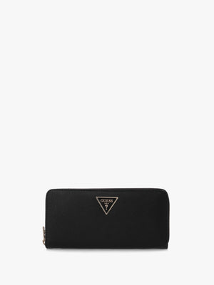 Laurel II Large Black Zip Around Wallet