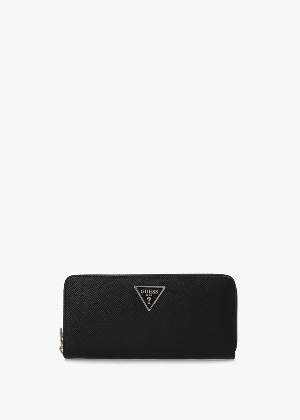 Laurel II Large Black Zip Around Wallet