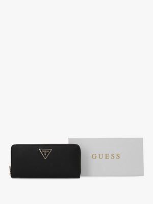 Laurel II Large Black Zip Around Wallet