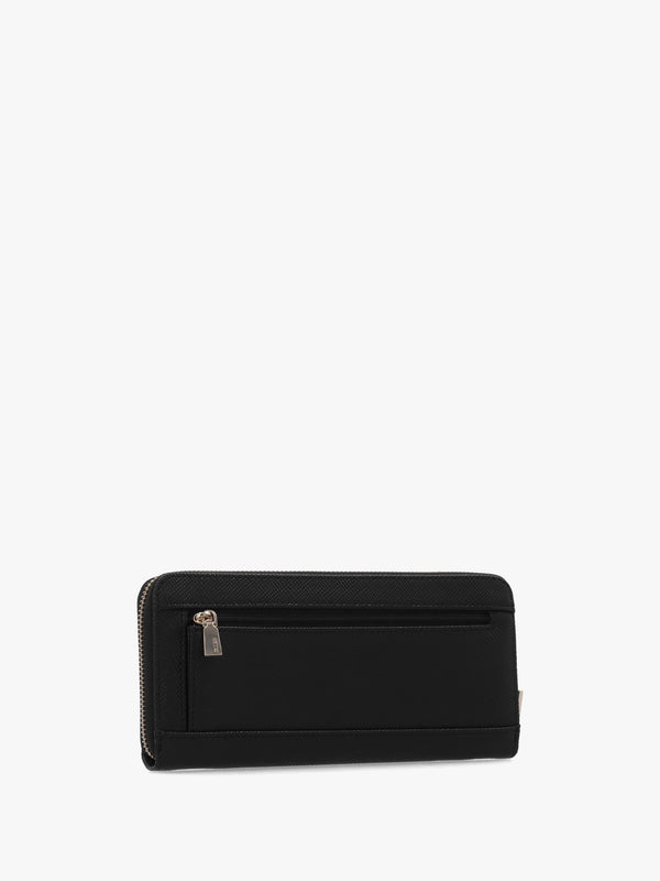 Laurel II Large Black Zip Around Wallet