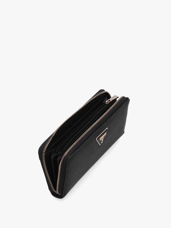Laurel II Large Black Zip Around Wallet