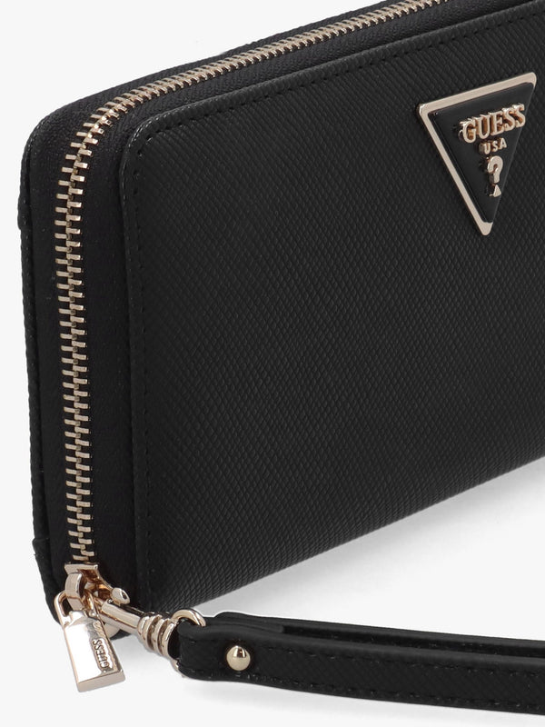 Laurel II Large Black Zip Around Wallet