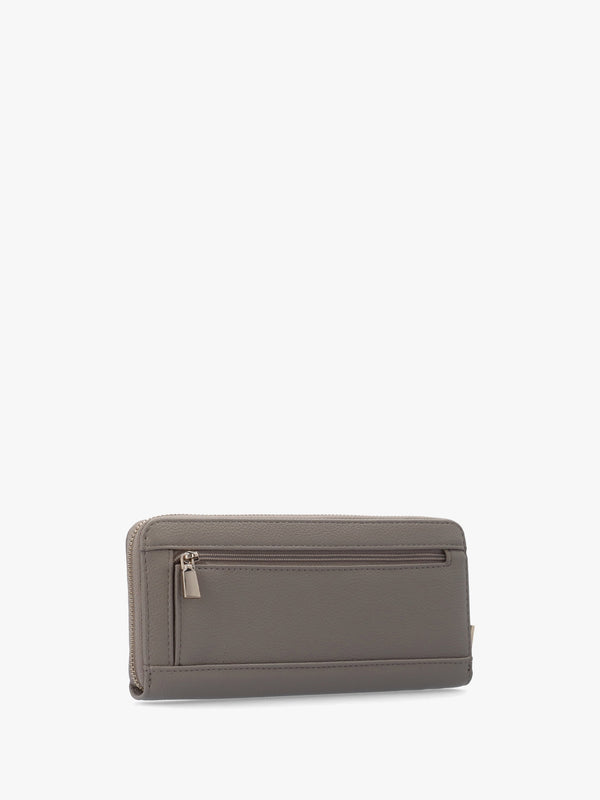 Laurel II Large Dark Taupe Zip Around Wallet