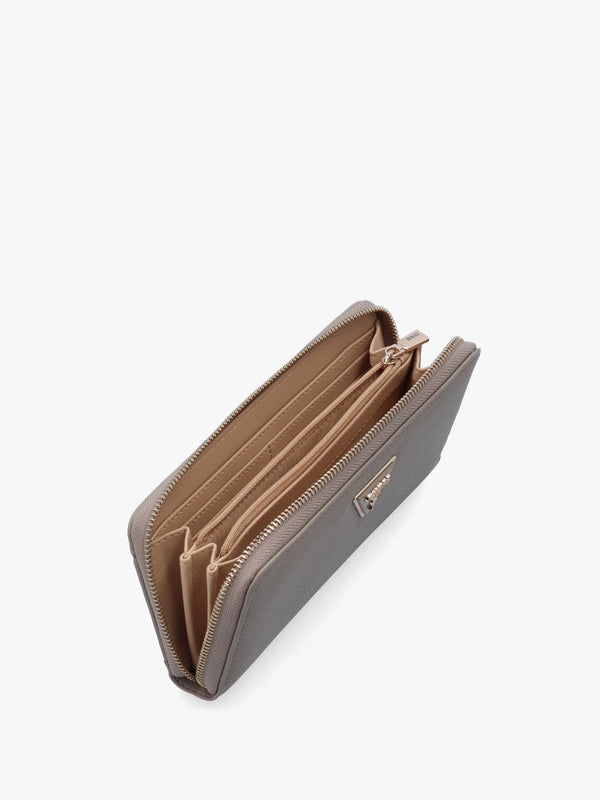 Laurel II Large Dark Taupe Zip Around Wallet