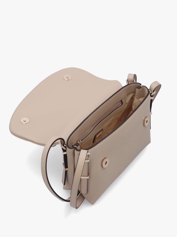 Lefia Large Flap Simply Taupe Shoulder Bag