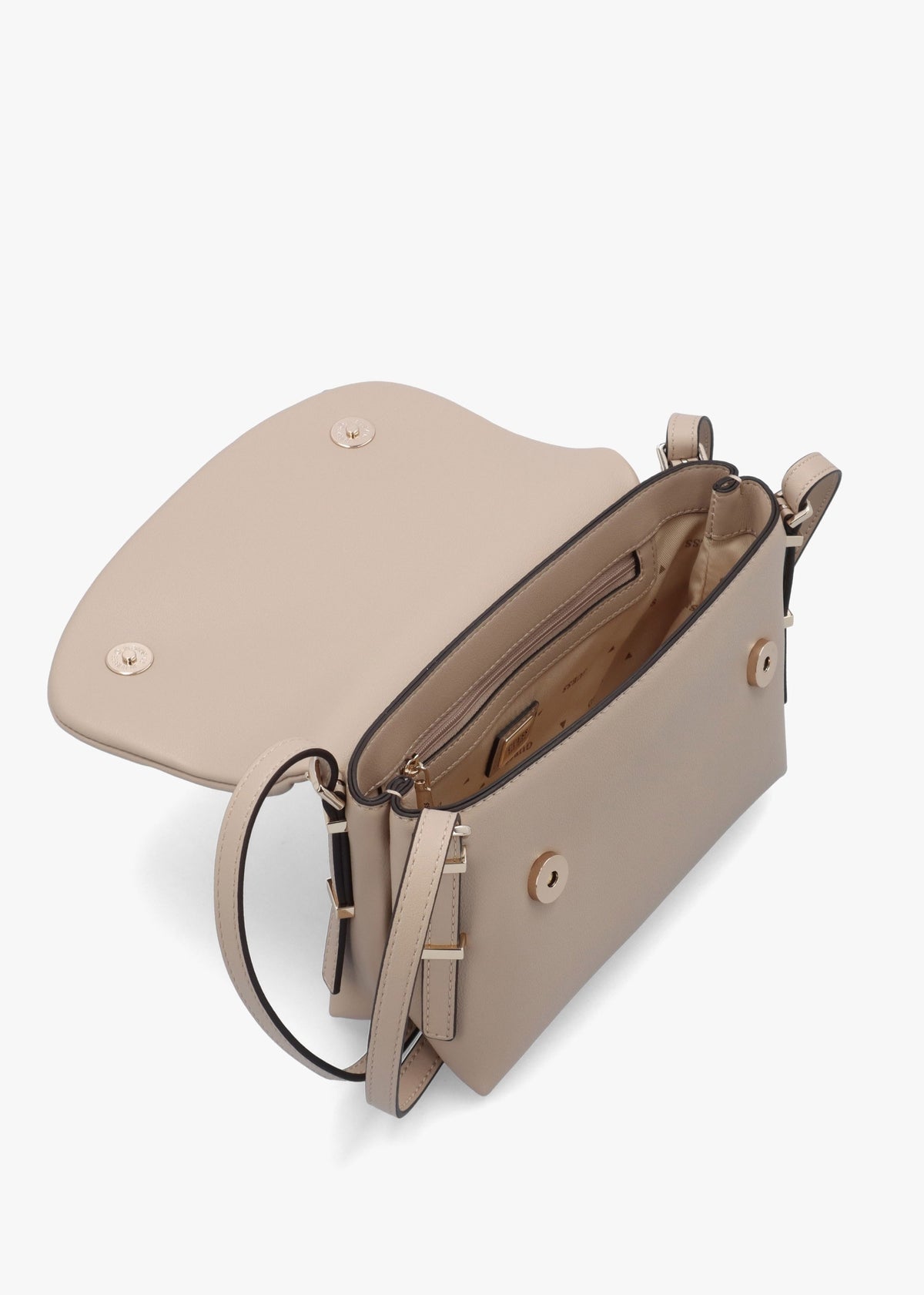 Lefia Large Flap Simply Taupe Shoulder Bag