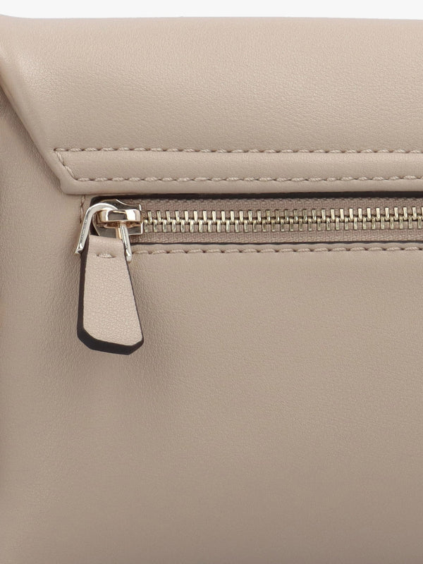 Lefia Large Flap Simply Taupe Shoulder Bag