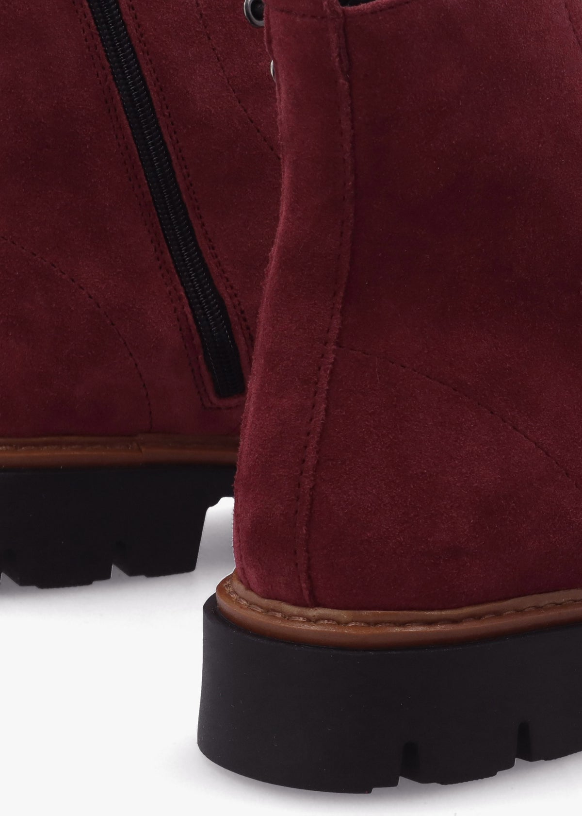 Lissy Red Suede Lace Up Ankle Boots