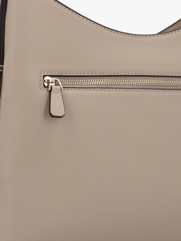 Lefia Large Simply Taupe Hobo Bag