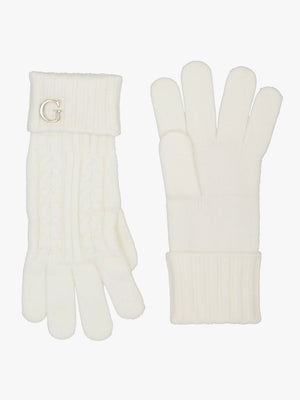 Cream Knitted G Logo Gloves
