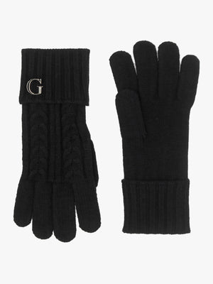 Black Knitted G Logo Gloves