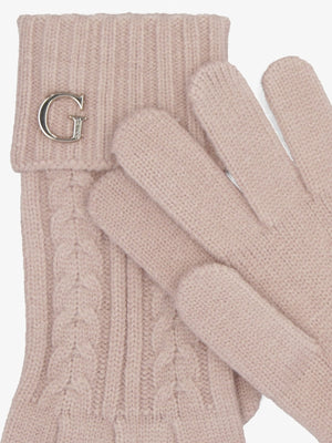 Pink Knitted G Logo Gloves