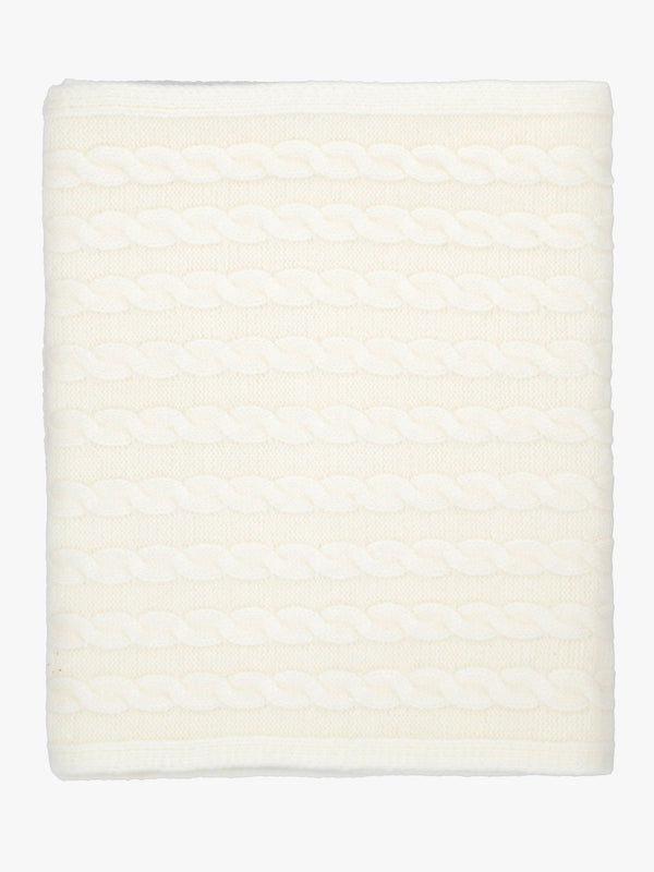 Cream Knitted G Logo Diamante Scarf