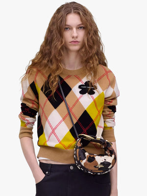 The Cow Haircalf Mocha Multi Party Bag