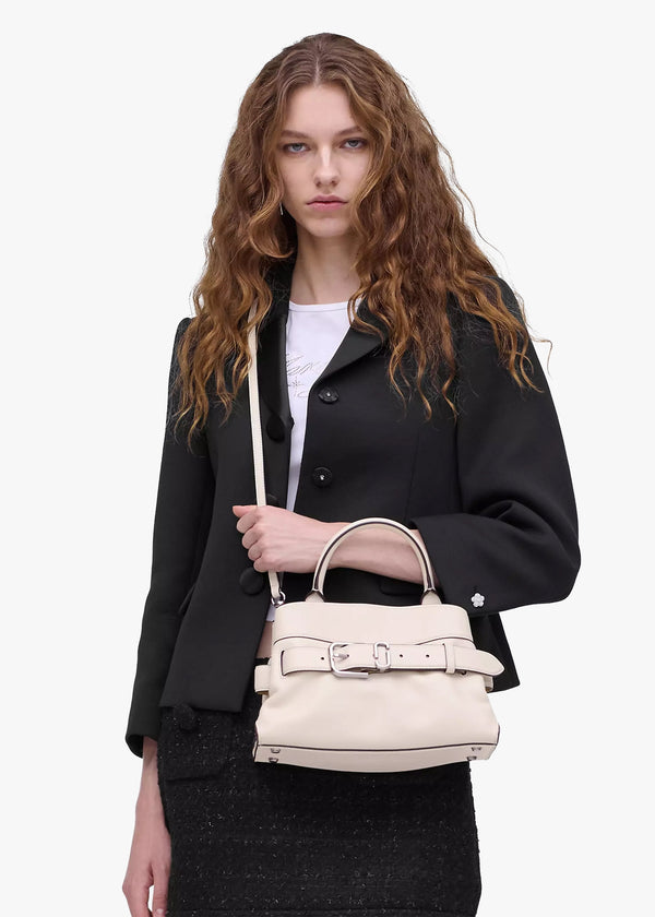 The Dakota Small Cloud White Satchel Bag