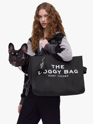 The Large Black Cotton Doggy Tote Bag
