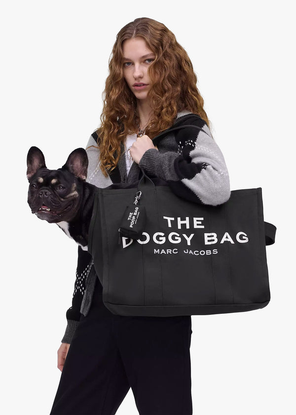 The Large Black Cotton Doggy Tote Bag