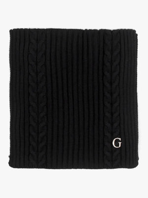 Black Knitted G Logo Scarf