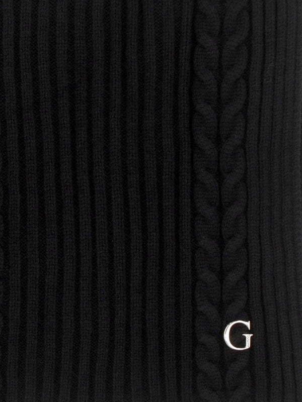 Black Knitted G Logo Scarf