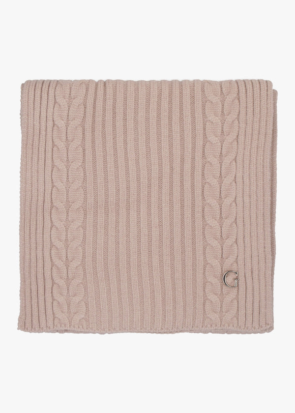 Pink Knitted G Logo Scarf