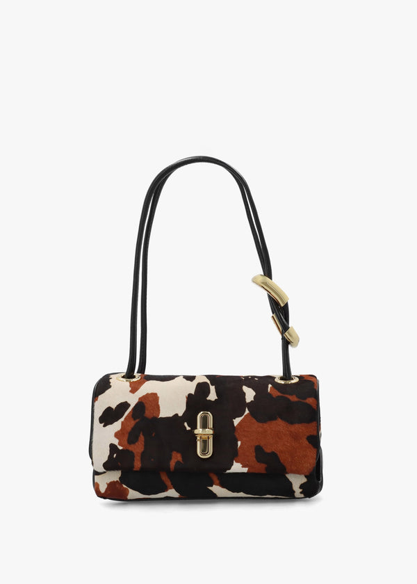The Cow Haircalf Mini Dual Mocha Multi Shoulder Bag