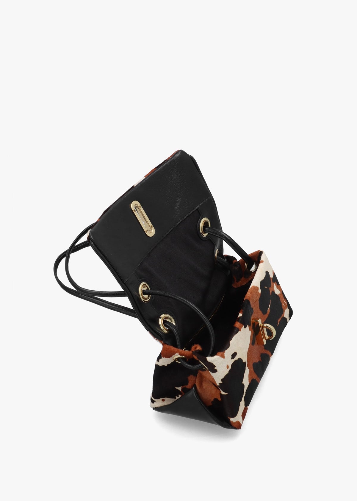 The Cow Haircalf Mini Dual Mocha Multi Shoulder Bag