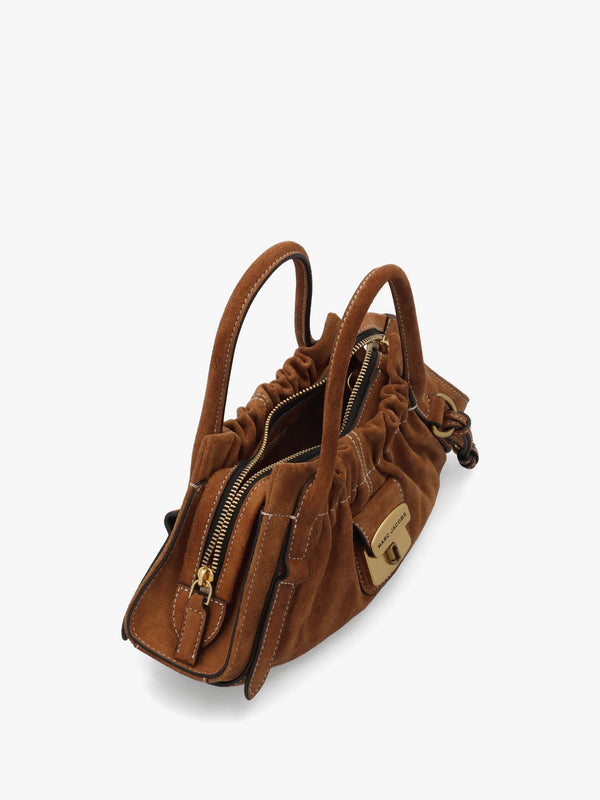 The Suede Cristina Small Copper Satchel Bag