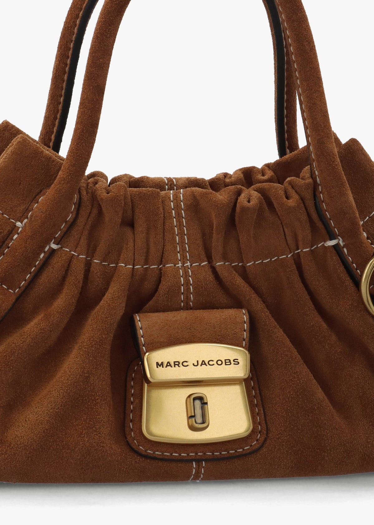 The Suede Cristina Small Copper Satchel Bag