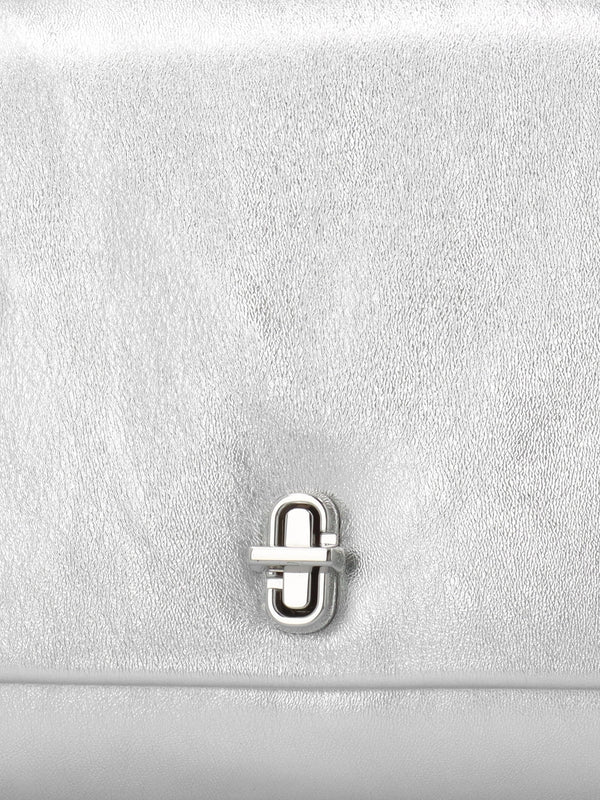 The Metallic Large Dual Silver Shoulder Bag