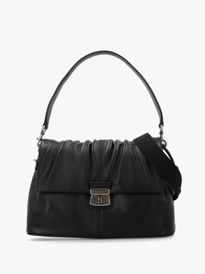 The Cristina Black Leather Messenger Bag