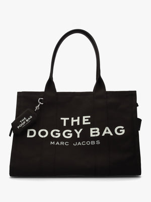 The Large Black Cotton Doggy Tote Bag