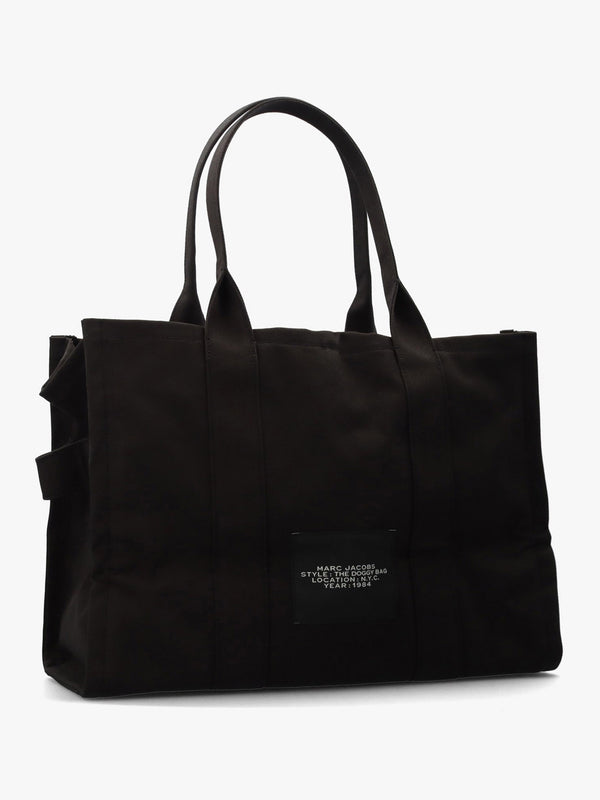 The Large Black Cotton Doggy Tote Bag