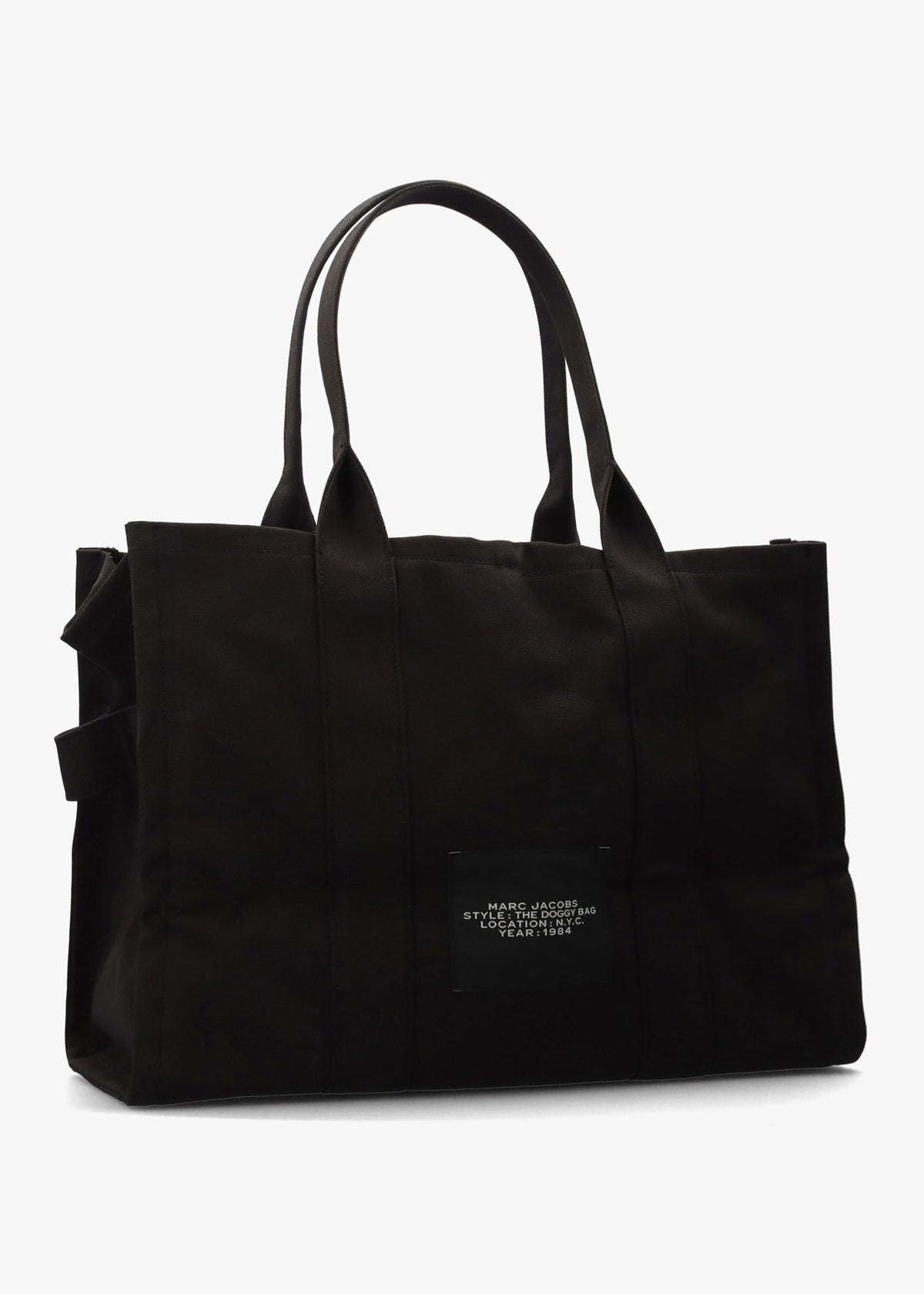 The Large Black Cotton Doggy Tote Bag