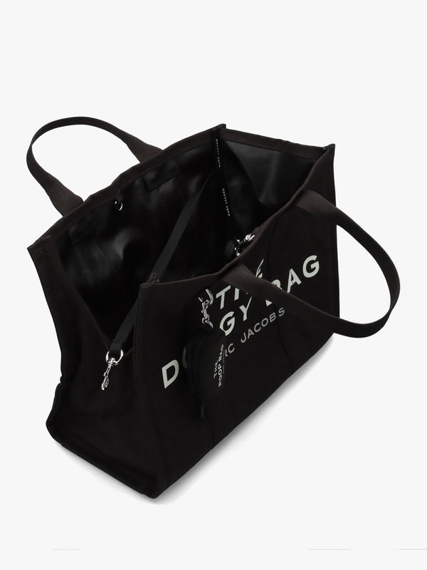 The Large Black Cotton Doggy Tote Bag
