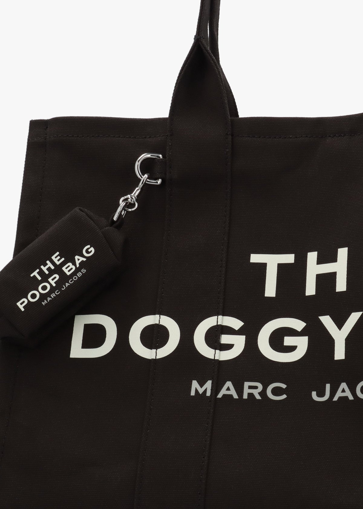 The Large Black Cotton Doggy Tote Bag