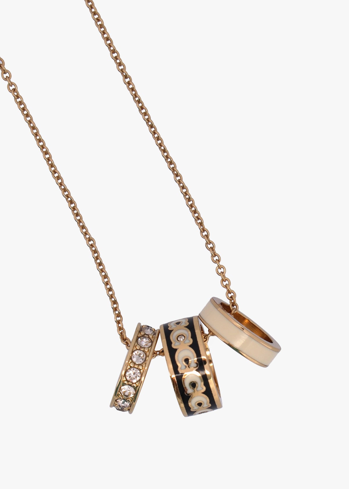 Signature Enamel Gold Chain Necklace