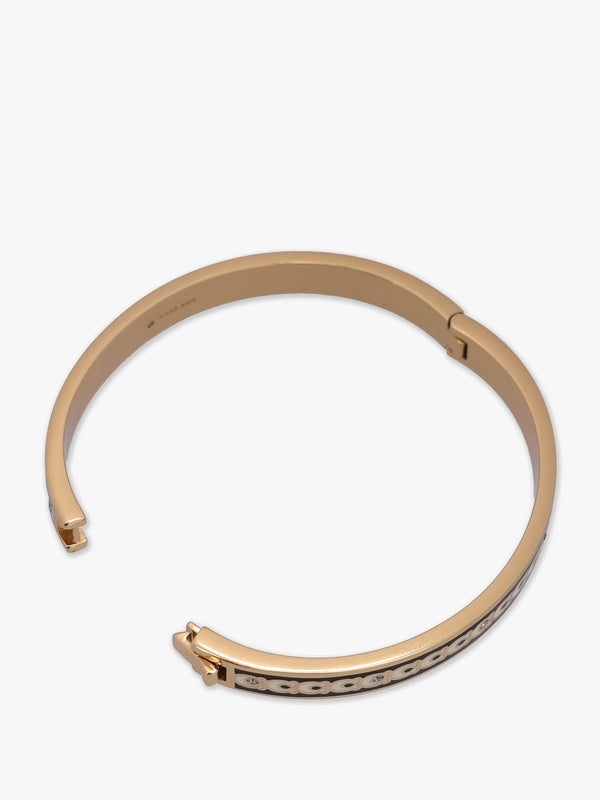 6Mm Signature Enamel Gold Hinge Bangle