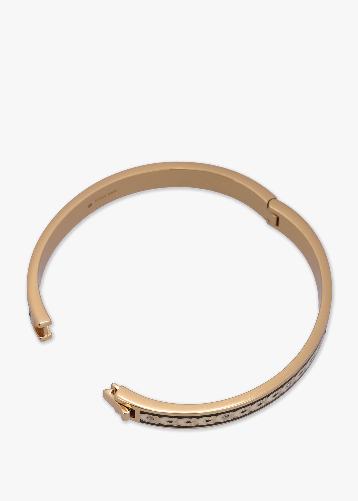 6Mm Signature Enamel Gold Hinge Bangle