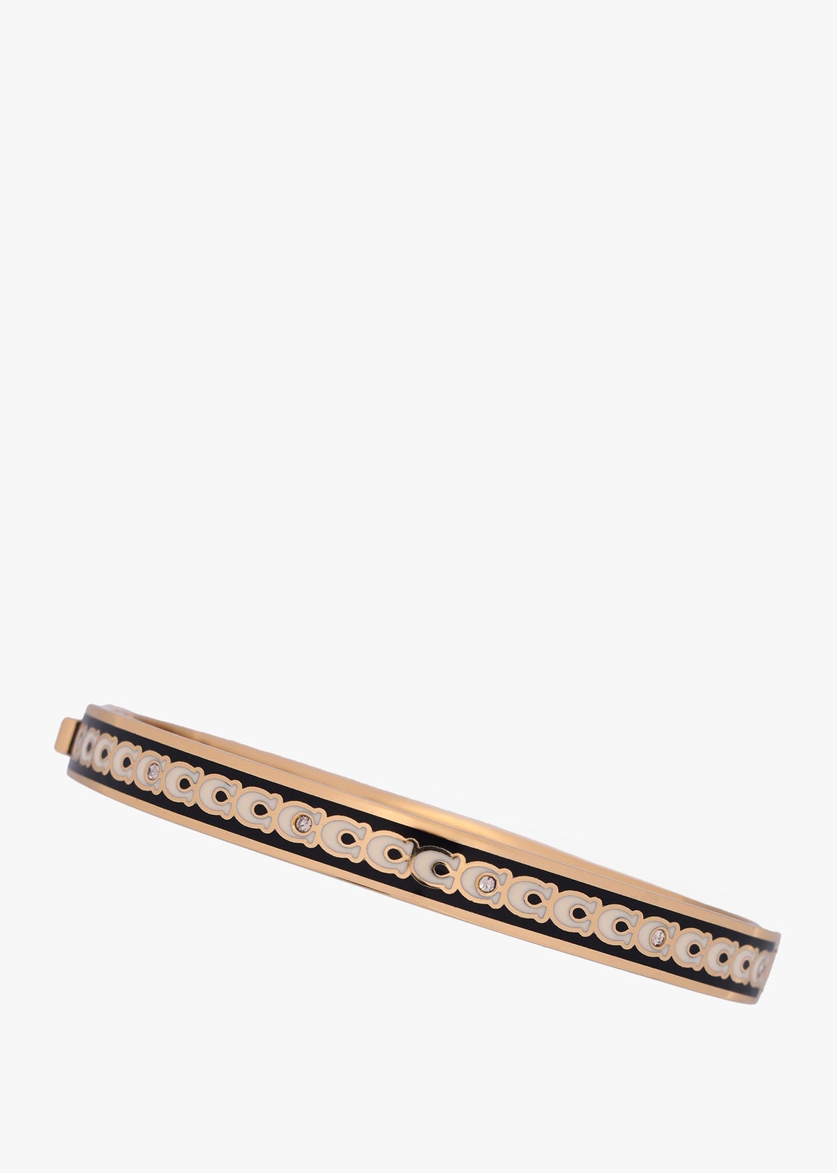6Mm Signature Enamel Gold Hinge Bangle