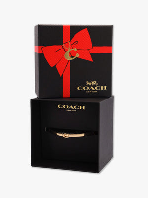 Single C Logo Gold Hinge Bangle