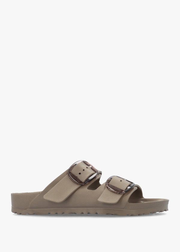 Arizona Big Buckle EVA Gray Taupe Two Bar Mules