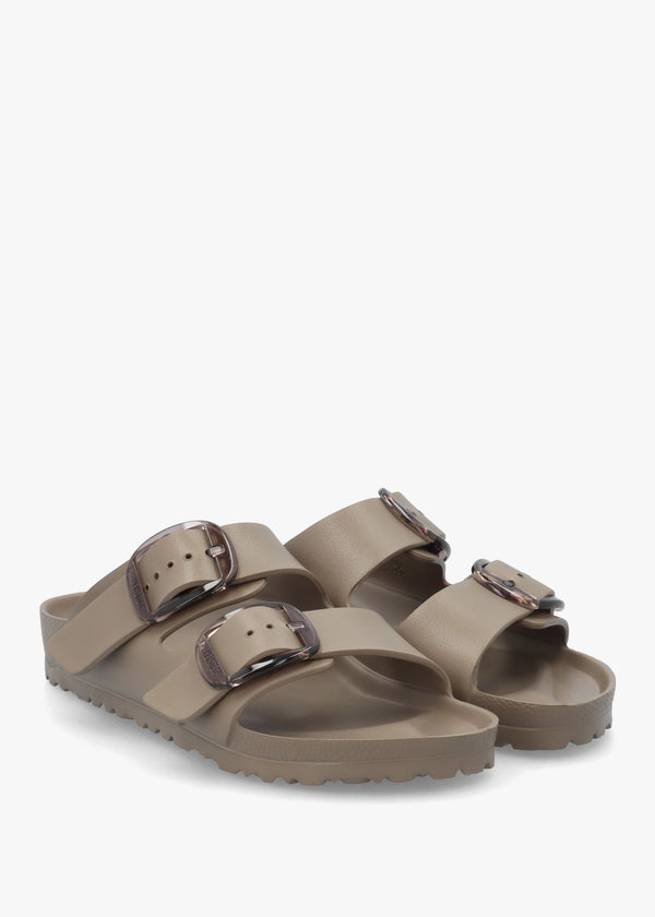 Arizona Big Buckle EVA Gray Taupe Two Bar Mules