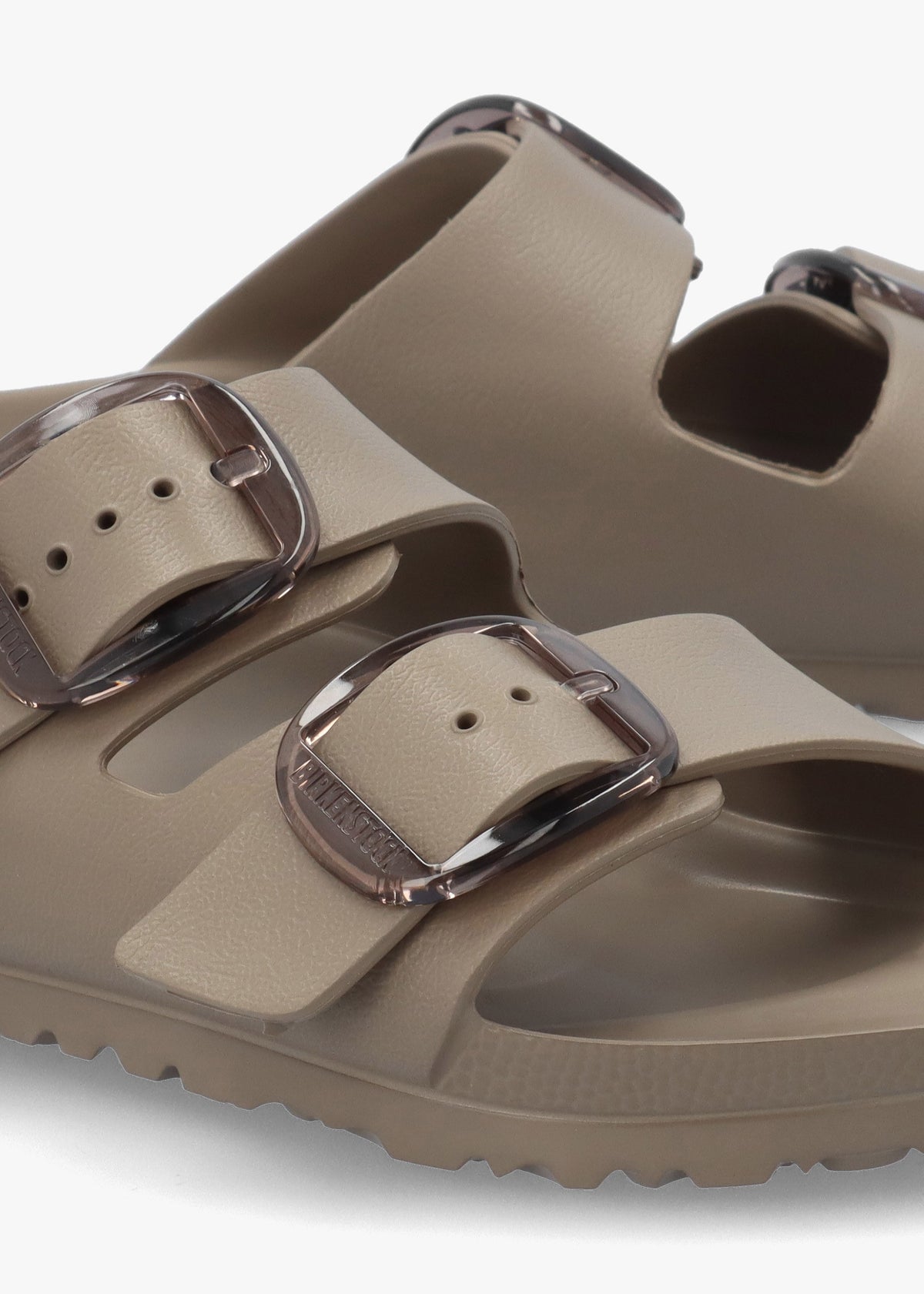 Arizona Big Buckle EVA Gray Taupe Two Bar Mules
