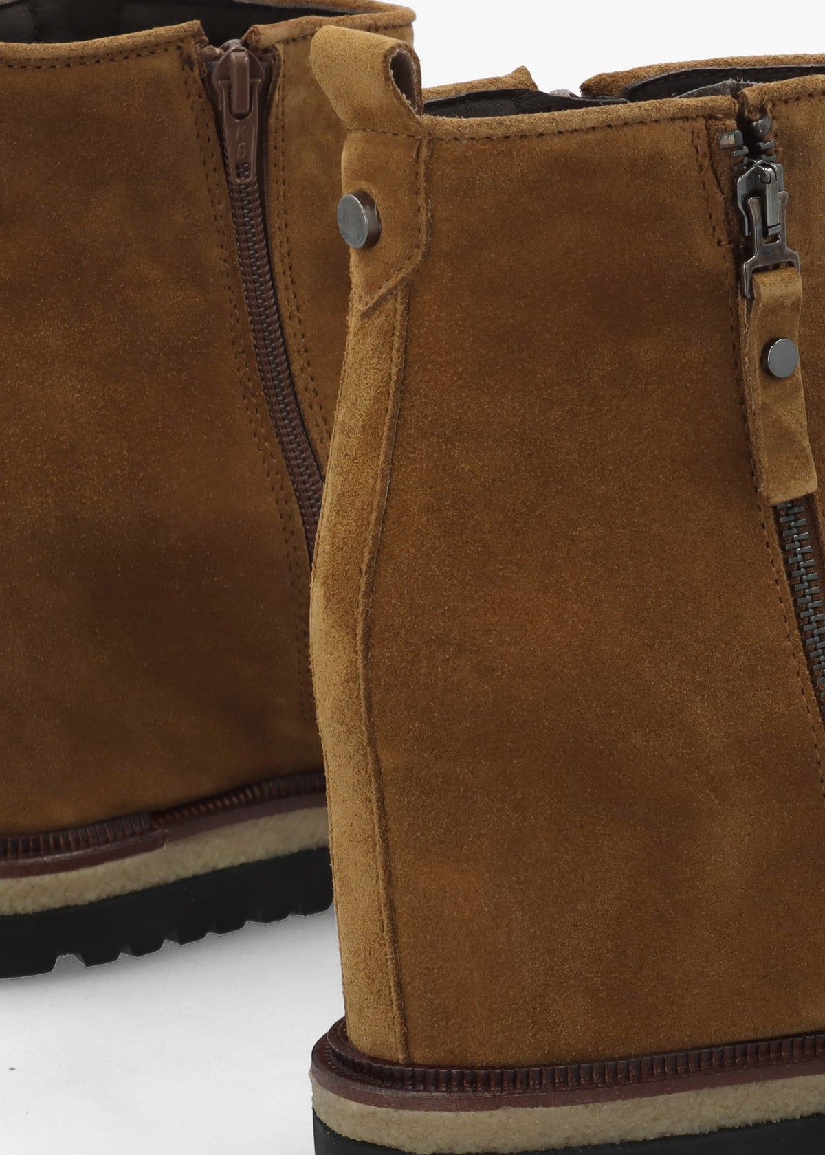 Alwed Tan Suede Wedge Ankle Boots