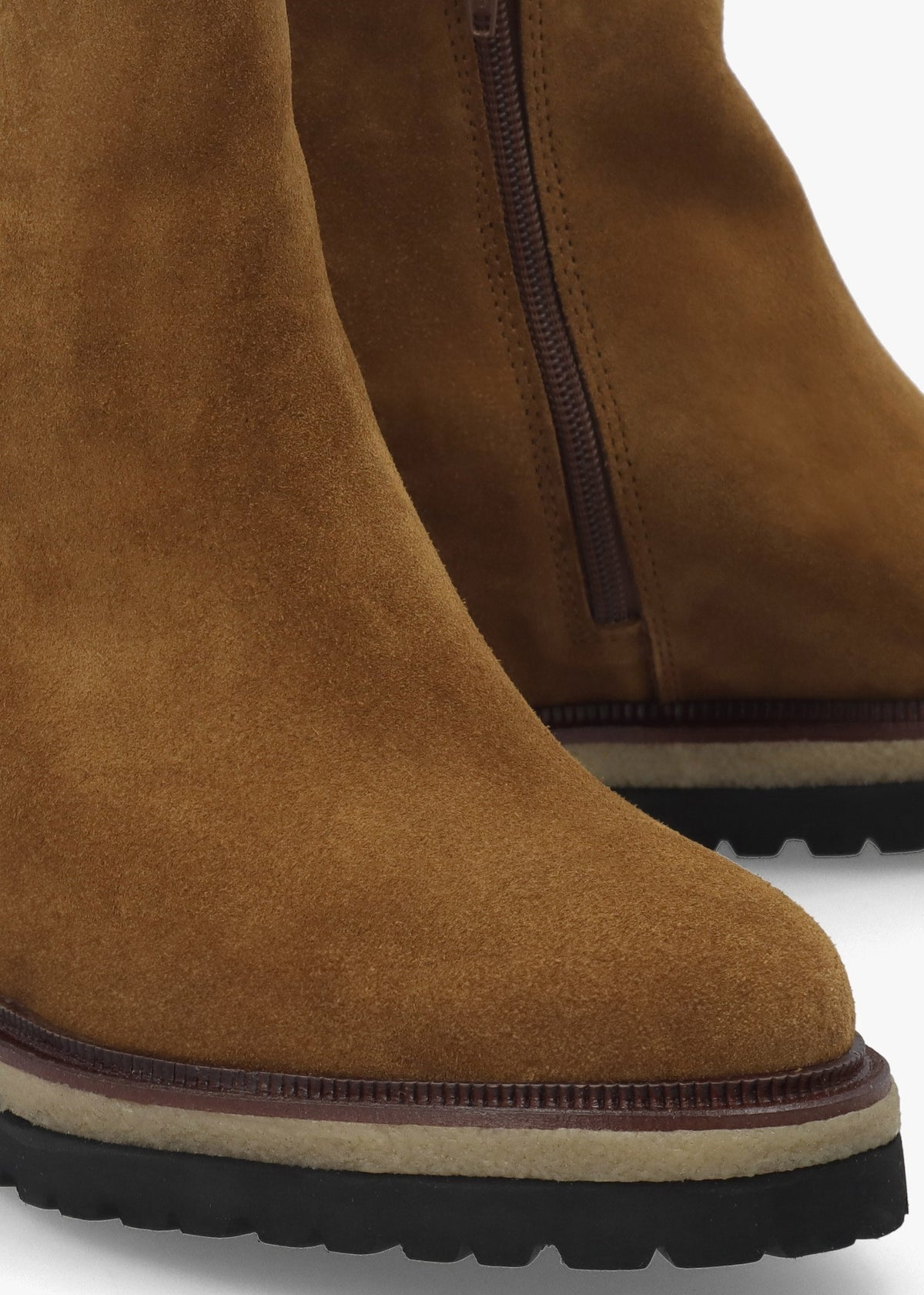 Alwed Tan Suede Wedge Ankle Boots