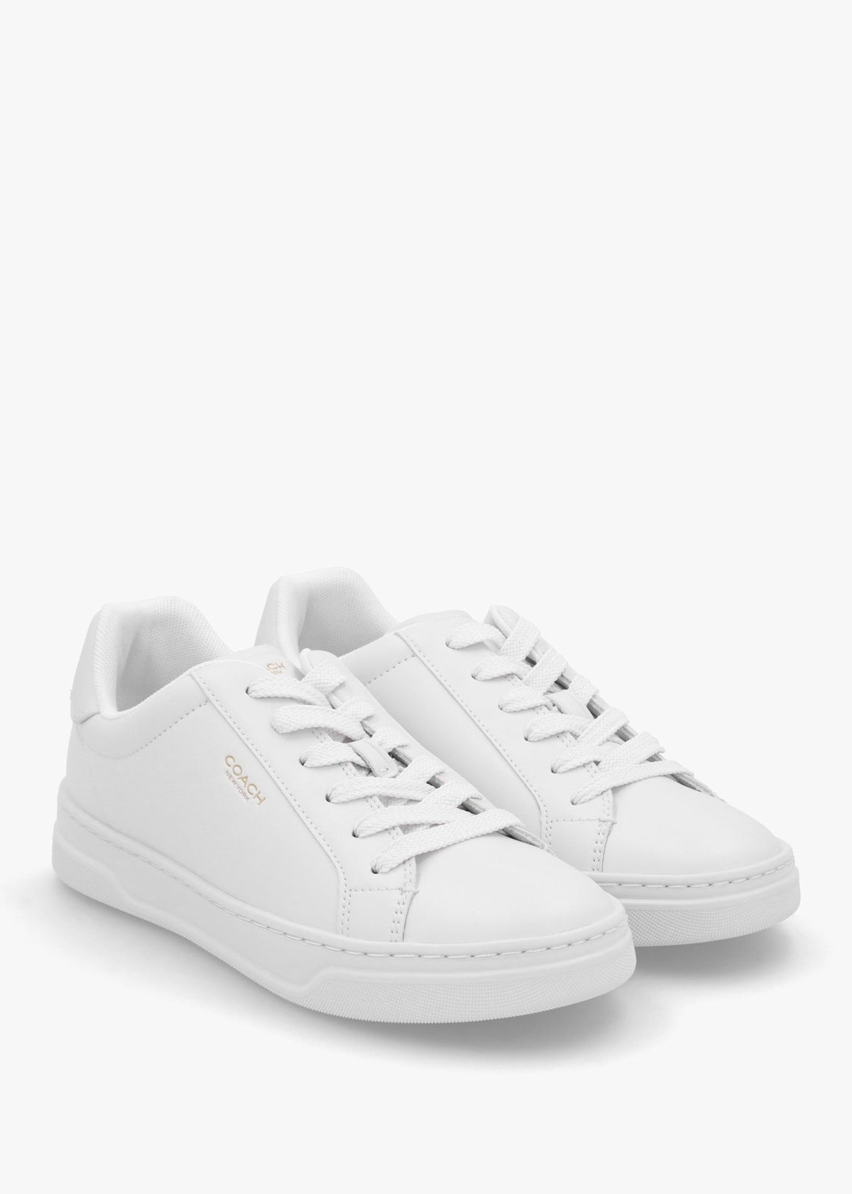 High Line Optic White Leather Trainers